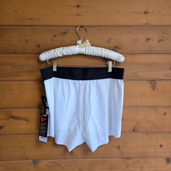 Shefit Running Short White NWT Large Luxe Flowy Stretch Waist Lighteight Bottom - Picture 3 of 6